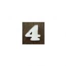 ウッデンレターズ 4 ウッド 数字ナンバー オブジェ 2個セット インテリア アンティーク ホワイト