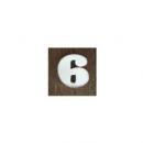 ウッデンレターズ 6 ウッド 数字ナンバー オブジェ 2個セット インテリア アンティーク ホワイト