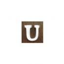 ウッデンレターズ U ウッド アルファベット オブジェ 2個セット インテリア アンティークホワイト