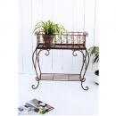 プランタースタンド カゴ 室内 アンティーク調 通販