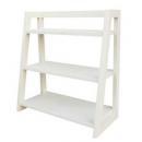 シャビーウッドラック(木製)ホワイト・白 3段 レトロ クラシック お洒落 ラック 棚
