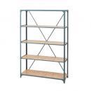 ワイドラック4段 スチール 木製 棚 グリーン オープンラック おしゃれ カジュアル 高さ180