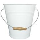 アンプリュスバケツL ホーロー ホワイト 北欧風 シンプル ナチュラル おしゃれ ガーデニング