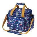 雑誌掲載!クーラーバッグ ショルダー 大容量で機能的 カラフルブルー アウトドアBBQキャンプ