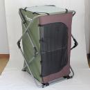 BBQ アウトドア キャンプ レジャー お花見 コンパクト テーブル ストレージ メッシュ 食器食材