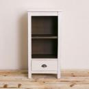 マンゴーウッドシェルフ(ホワイト) 棚 小ぶり アンティーク調 おしゃれ ナチュラル 高さ80