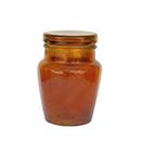 ガラス キャニスターB 小瓶 ポット ブラウン茶 蓋 おしゃれ 小物入れ ディスプレイ 4個セット