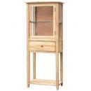 ウッドキャビネットS 木製 ガラス扉 ディスプレイ 食器 アンティーク 北欧 ナチュラル インテリア