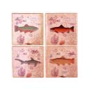 タイルコースター フィッシュ01 魚 アンティーク シャビー北欧 おしゃれディスプレイ4枚セット