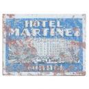 レトロアイアンサインプレートJ ヴィンテージ 壁掛けディスプレイ ブルー 看板 インテリア雑貨