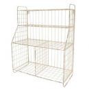 クルールアイアンシェルフ アイボリー アンティークワイヤー 棚ラック シャビー ナチュラルインテリア