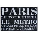 コイヤーマット J ブラック 玄関 ベランダ おしゃれ シンプルデザイン ロゴ PARIS 水はけ