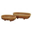 ノルディックオーバルトレイ かごバスケット 北欧 木製おしゃれ 果物雑貨 ディスプレイ SLセット
