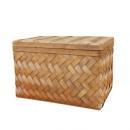 ノルディックスクエアボックス かごバスケット 北欧 木製 おしゃれ 収納 ディスプレイ 蓋付 L