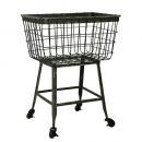 BASKET CART バスケット かご ヴィンテージ調 収納 おしゃれ ブラック 黒 無骨 ワゴン