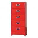 5 DRAWERS CHEST RED チェスト レッド 赤 シンプル 5段 おしゃれ