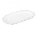 ROUNDED RECTANGLE PLATE PLEATS 2個セット 皿 ホワイト 幅27.5