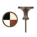 RESIN KNOB C アンティーク調 DIY ノブ ホワイト アイアン おしゃれ 長さ6.5