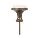 STONE KNOB D アンティーク調 DIY ノブ グレー アイアン ストーン おしゃれ 長さ7