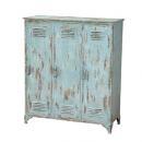 アンティーク風ロッカー　インダストリアルアイアンキャビネット　グリーン　緑　鉄　金属　錆