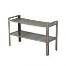 ブリキ2段ラック インダストリアル 金属 棚 シャビー レトロ