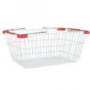 MARKET BASKET WHITE/RED バスケット かご カジュアル おしゃれ 幅45
