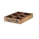 6 PARTITION WOODEN BOX 天然木 収納ボックス ケース ナチュラル 幅17