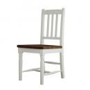 フィンネル ダイニングチェア WH/カフェ 椅子 ナチュラル バイカラー ブラウン パイン材