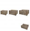 ウッドボックス 収納ボックス 3点セットアンティーク 木製  通販