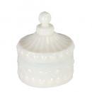 JEWELRY POT OPAL ホワイト ガラスケース アクセサリーケース 直径8