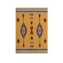 ラグ カーペット インテリア ビンテージ ポリエステル Mサイズ オレンジ