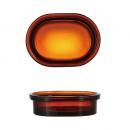 BEOBA GLASSWARE DISH AMBER 皿 プレート ソープディッシュ 幅13.5
