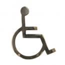 BRASS SIGN WHEELCHAIR サインプレート ゴールド 高さ16