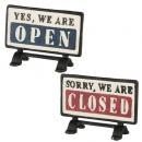 REVERSIBLE SIGN STAND OPEN サインスタンド アンティーク調 幅15.5