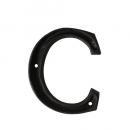 METAL LETTER 105 ''C'' アルファベットオブジェ アルミ ブラック 高さ10.5