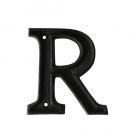 METAL LETTER 105 ''R'' アルファベットオブジェ アルミ ブラック 高さ10.5