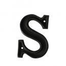 METAL LETTER 105 ''S'' アルファベットオブジェ アルミ ブラック 高さ10.5