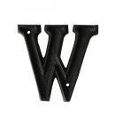 METAL LETTER 105 ''W'' アルファベットオブジェ アルミ ブラック 高さ10.5