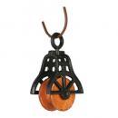 PULLEY S 滑車 ヴィンテージ調 ディスプレイ 木製 アイアン オシャレ 高さ16.5