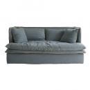 マリカソファ 3P BL ブルー 座り心地の良い 椅子 ファブリック おしゃれ ホテル エレガント