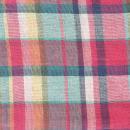 MULTI CLOTH AT コットン インド綿 ピンク チェック ナチュラル クロス 幅150