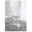 ラウンドリーフ・ゴブレット M 4個セット グラス おしゃれ エレガント カービング 彫刻 ガラス