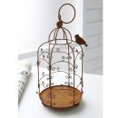ラスティワイヤーケージ 4個セット 鳥かご型 アンティーク調 おしゃれ ディスプレイ 小物入れ