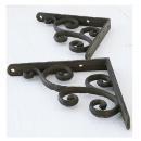 ツイスト・ブラケット 8個セット アイアン アンティーク調 シェルフ金具 DIY おしゃれ 壁用