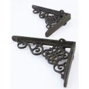 ダマスク・ロングブラケット 8個セット アイアン アンティーク調 シェルフ金具 DIY おしゃれ