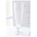 クロスカッティング・シングルベース 4個セット 花瓶 ガラス エレガント カービング おしゃれ