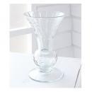 クロスカッティング・ガードベース 4個セット 花瓶 ガラス エレガント カービング おしゃれ