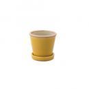 プランターポット イエロー 大 陶器 鉢 ガーデニング インテリア 庭 通販