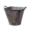 ブリキプランターバケツ 大 植木鉢 ガーデニング インテリア 庭 ゴミ箱 通販