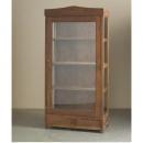 キャビネット アンティーク家具 おしゃれ 木製 シェルフ 4段 ナチュラル 棚 ガラス 北欧調